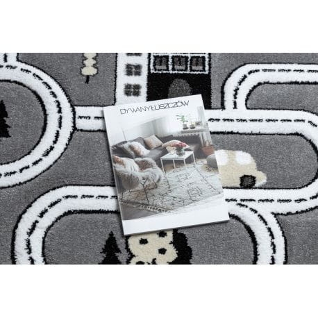 Dywan PETIT TOWN MIASTO ULICE szary 240x330 cm