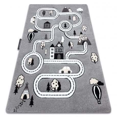 Dywan PETIT TOWN MIASTO ULICE szary 120x170 cm