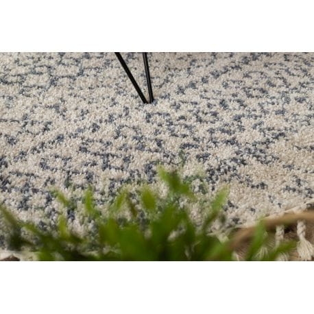 Dywan BERBER AGADIR G0522 koło krem / szary Frędzle berberyjski marokański shaggy koło 160 cm
