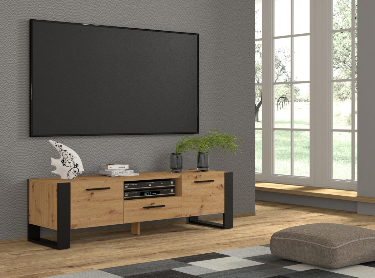 Szafka RTV Nuka 160 cm dąb artisan