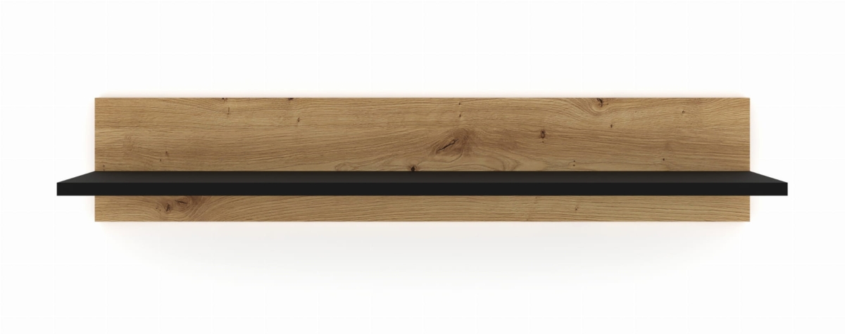 Półka wisząca Nuka G 100 cm dąb artisan / czarny mat