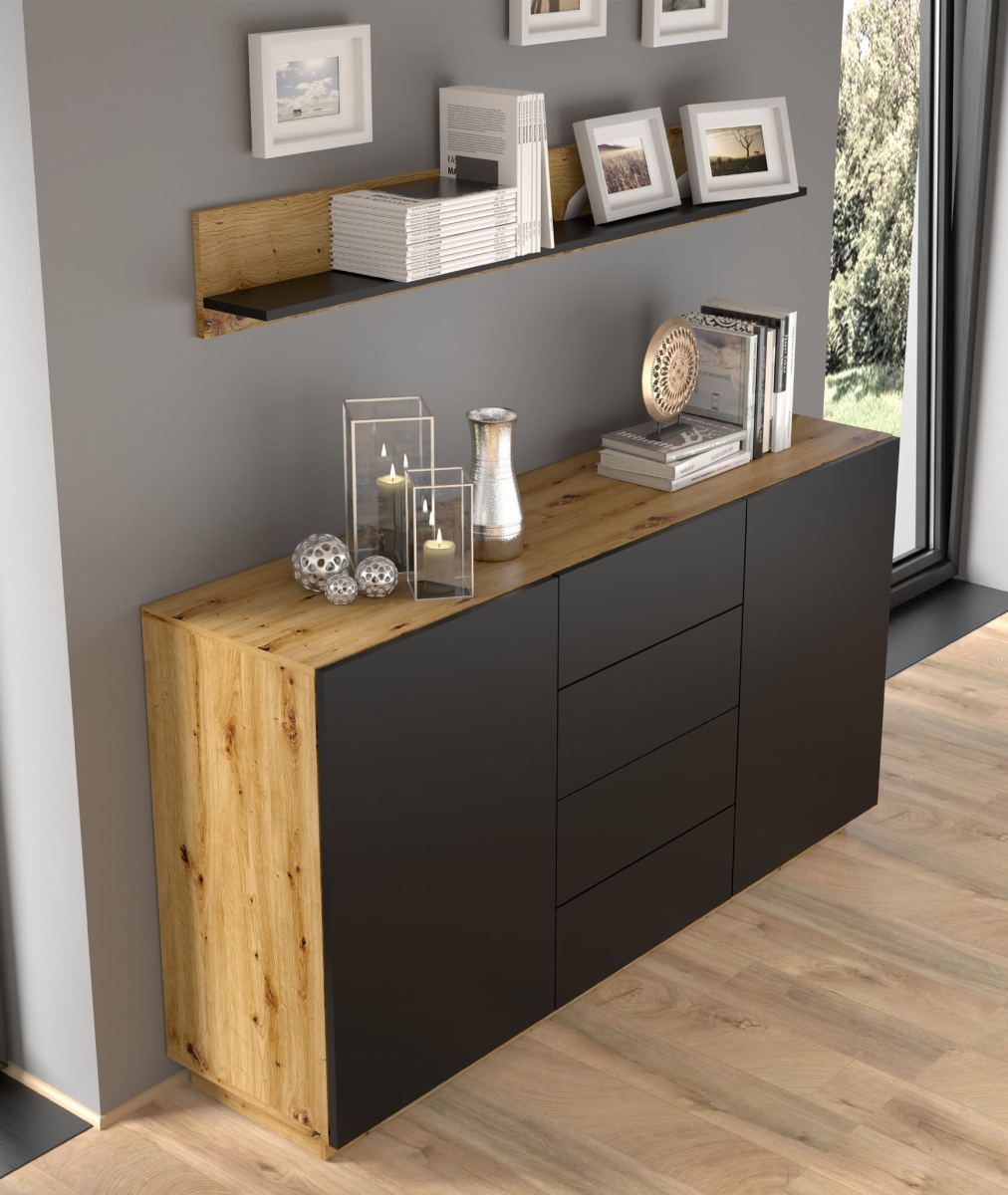 Półka wisząca Aura 120 dąb artisan