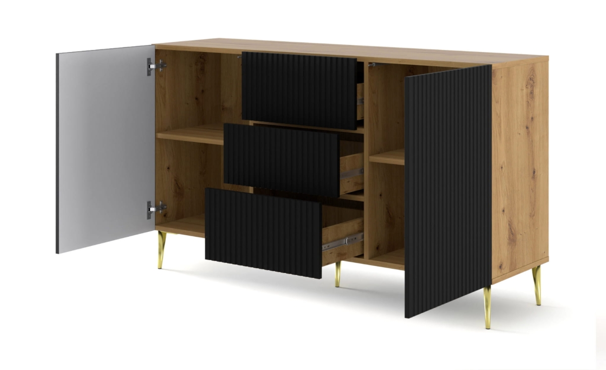 Ravenna B Komoda 150 2D3S frez MDF folia na szpilkach