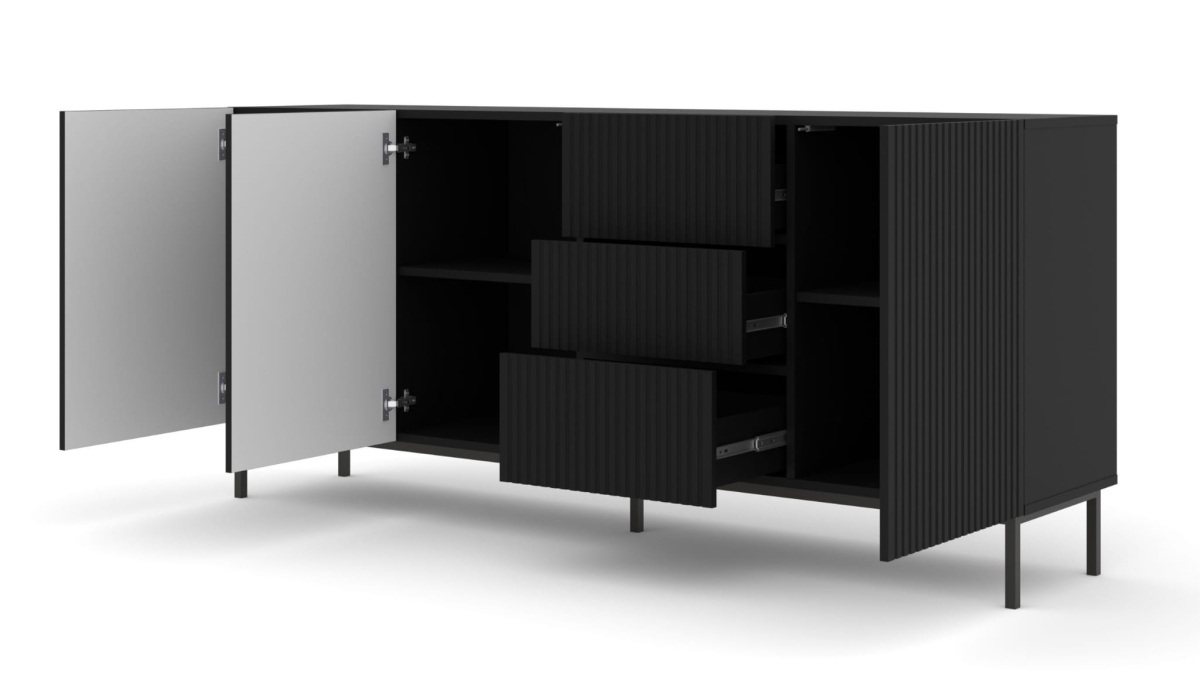 Ravenna B Komoda 200 3D3S frez MDF folia z ramą