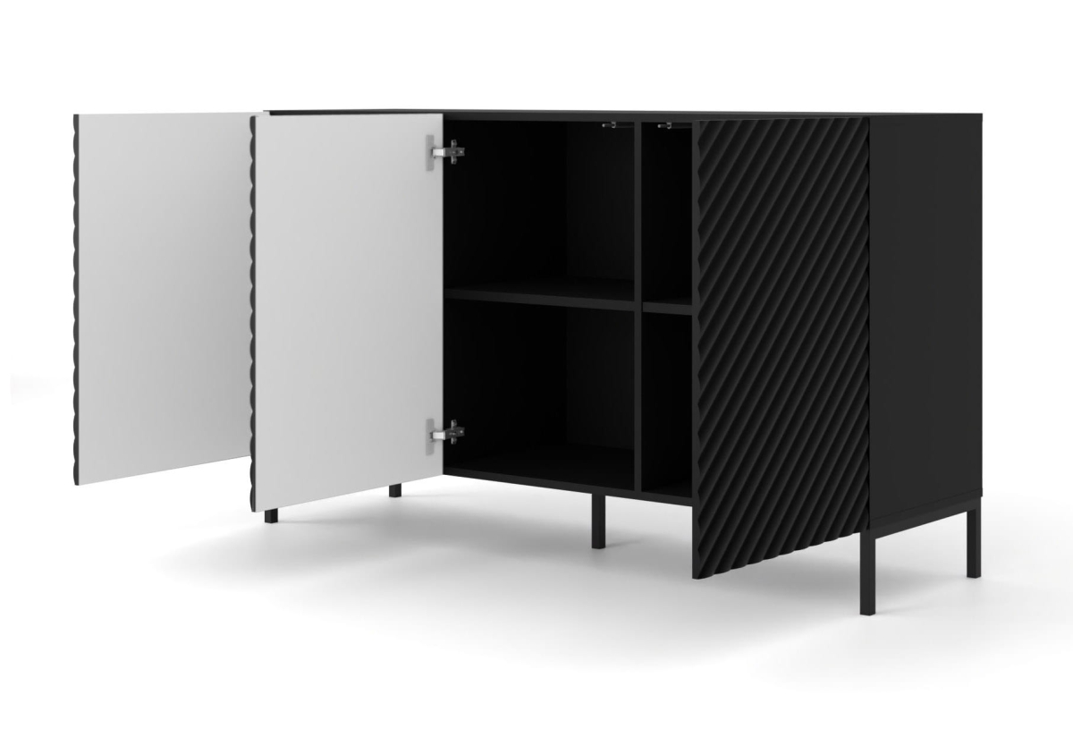 Komoda Surf 150 3D czarny mat