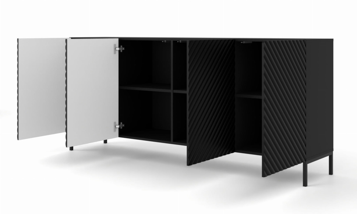 Komoda Surf 200 4D czarny mat