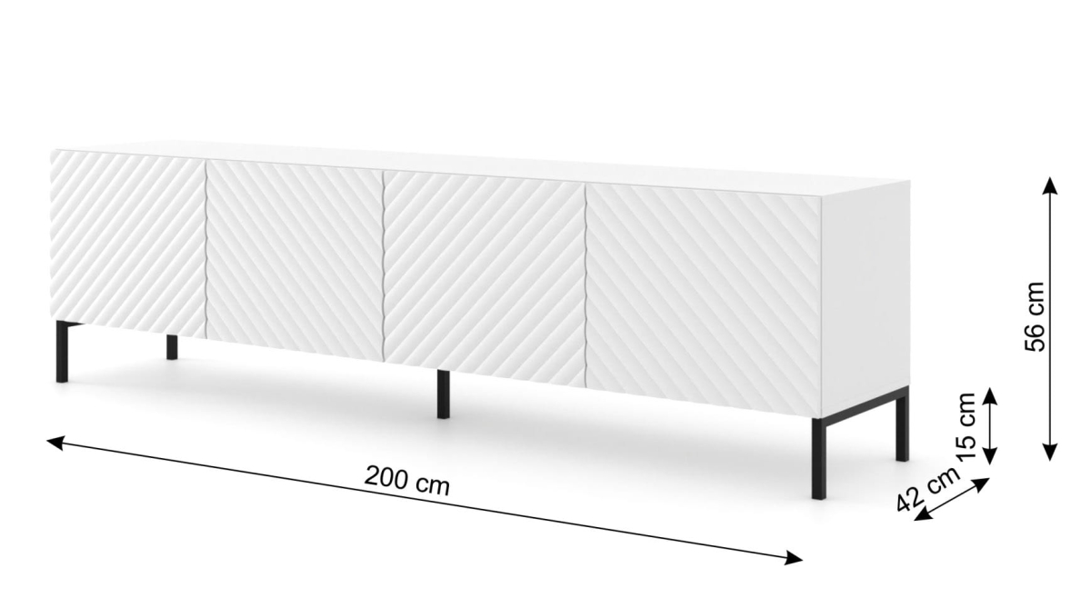 Szafka RTV Surf 200 4D biały mat