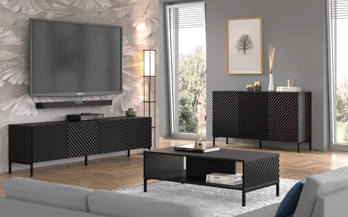 Stolik kawowy Surf 90x60 czarny mat