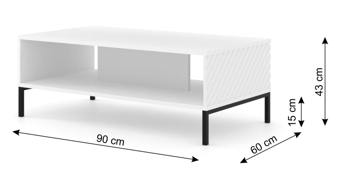 Stolik kawowy Surf 90x60 biały mat