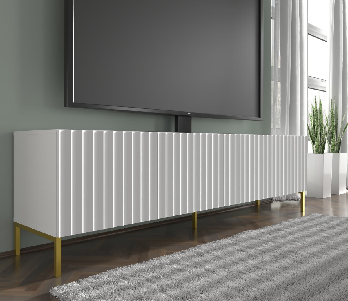 Szafka RTV Wave 200 4D biały mat