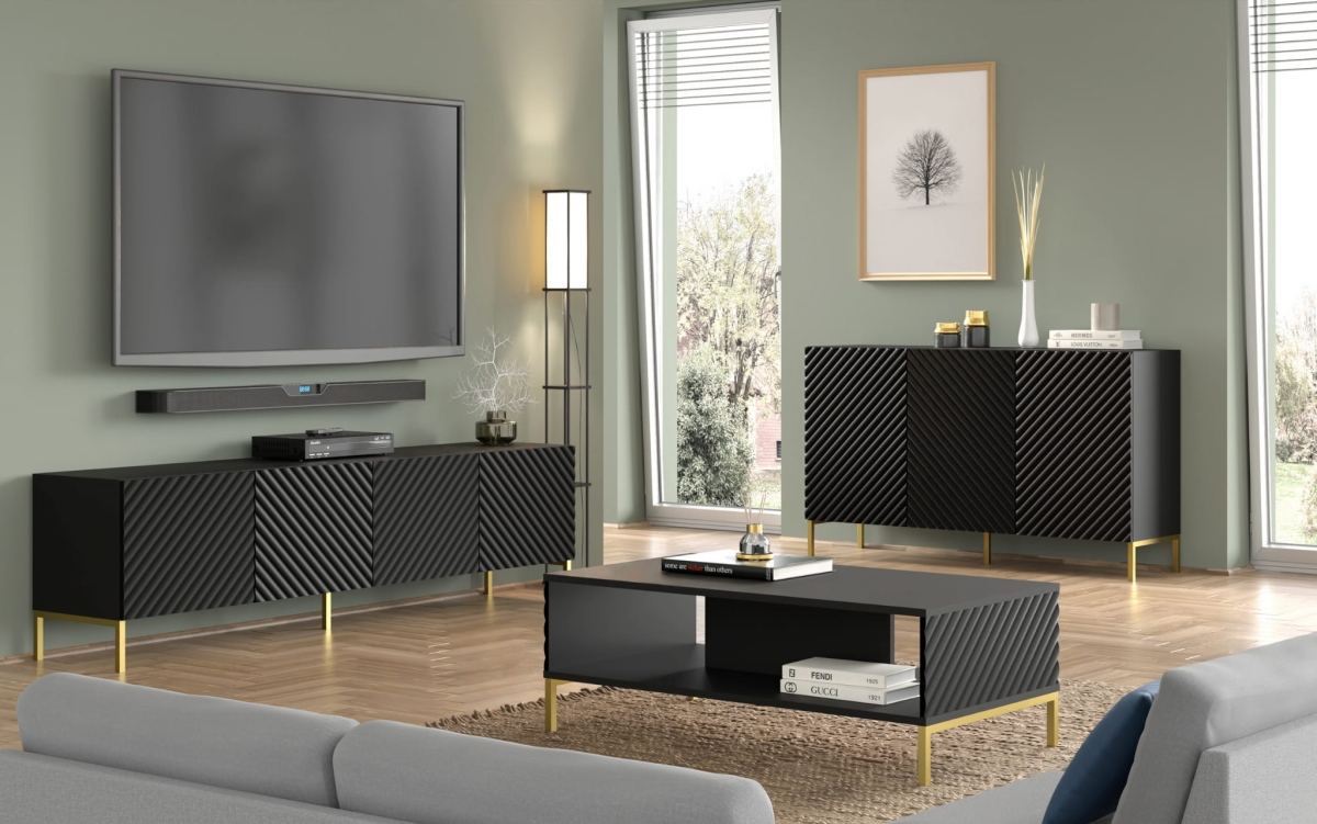 Stolik kawowy Surf 90x60 czarny mat