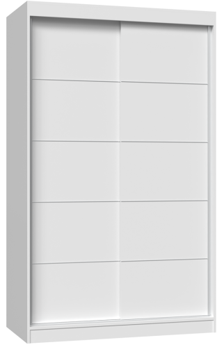 Szafa z drzwiami przesuwnymi 120 cm, biała matowa Iga 120C 