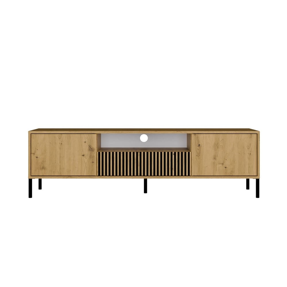 SZAFKA RTV KAMARO 160 DĄB ARTISAN Front ryflowany + Klasyczny