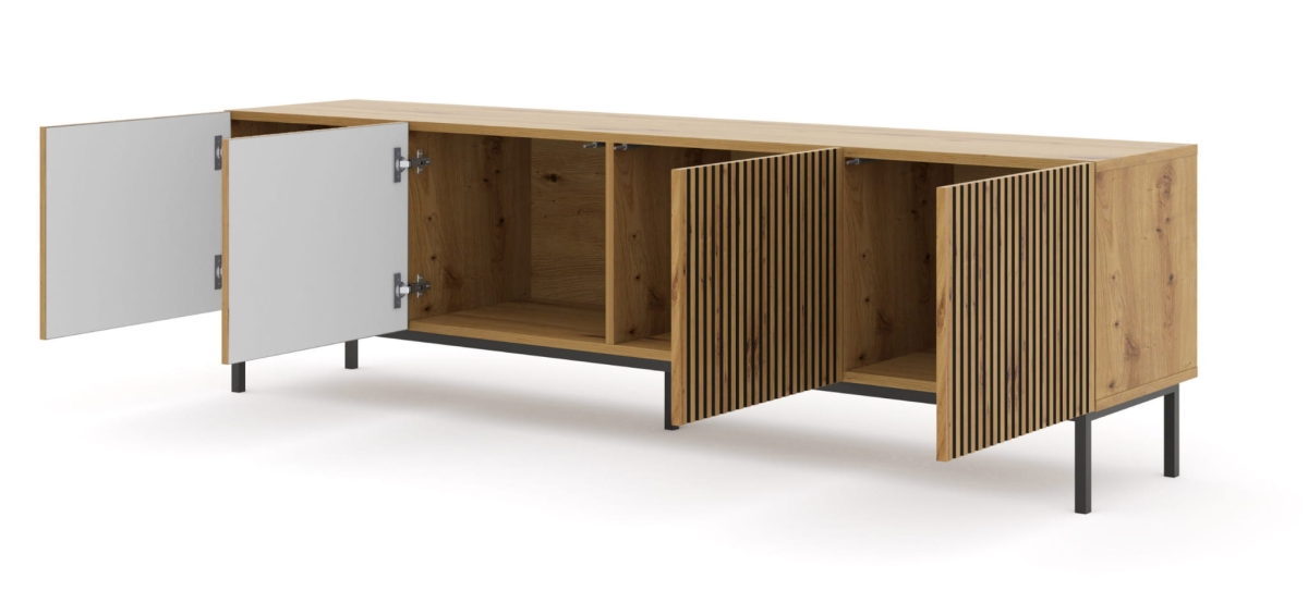 Ravenna F Szafka RTV200 4D frez MDF malowany z ramą