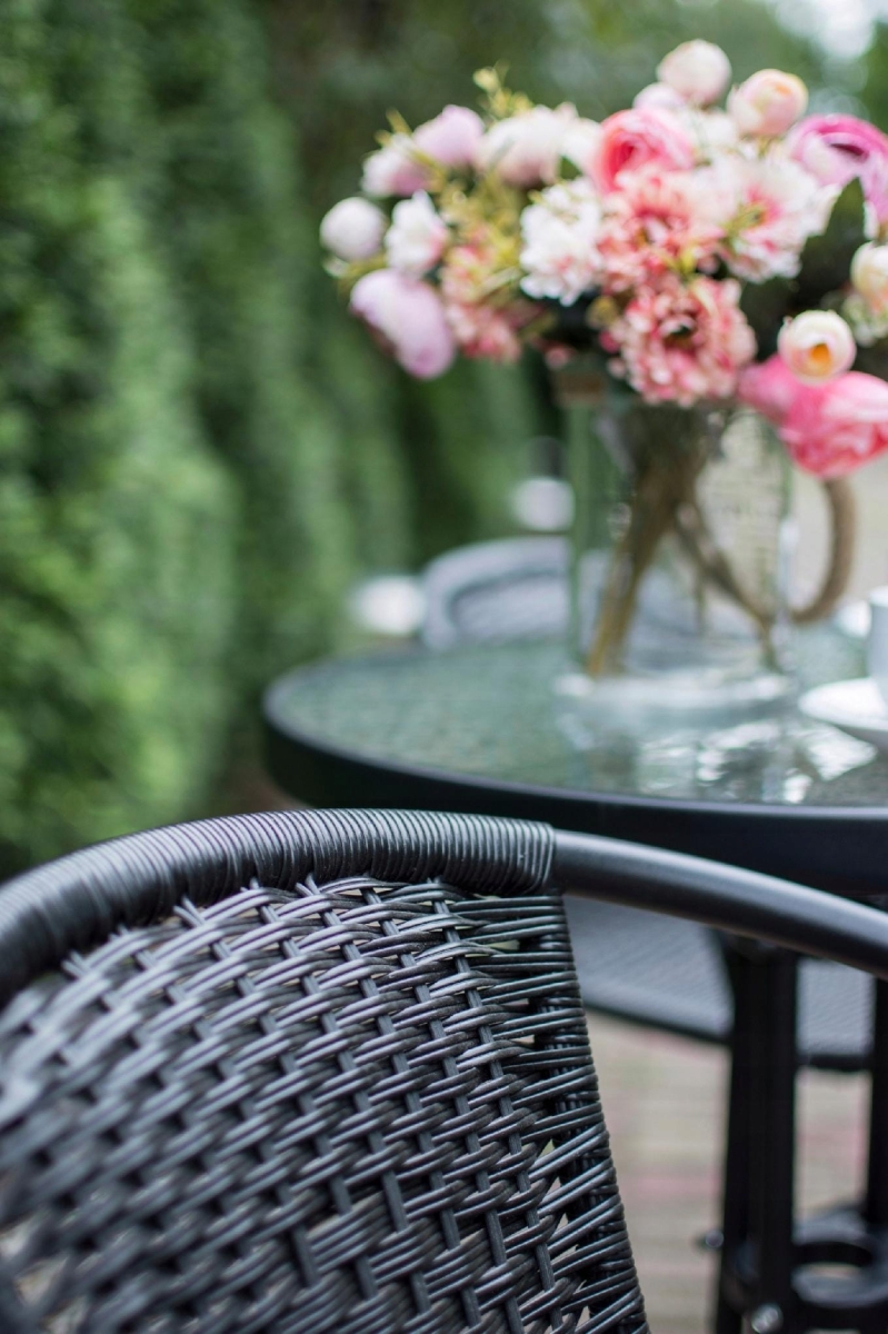 4 x Krzesło ogrodowe BISTRO - czarne