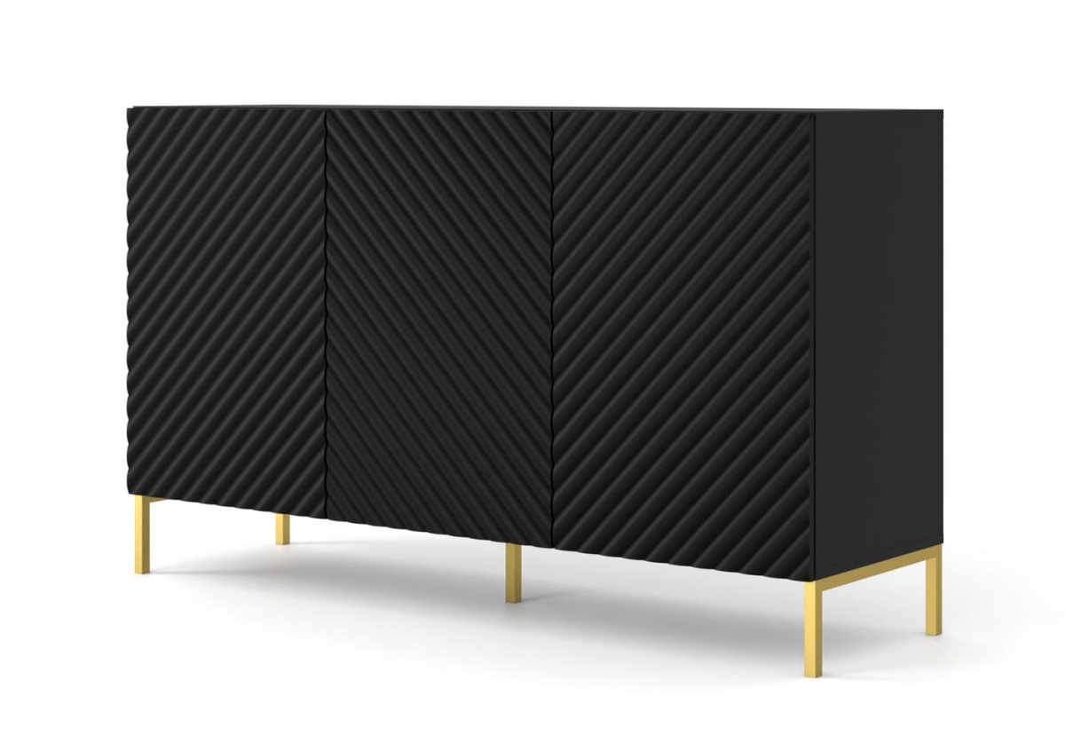 Komoda Surf 150 3D czarny mat