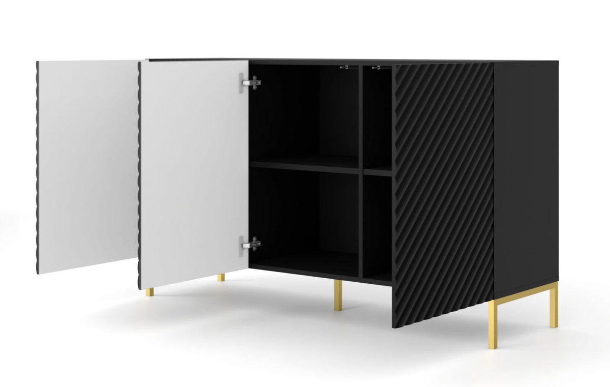 Komoda Surf 150 3D czarny mat