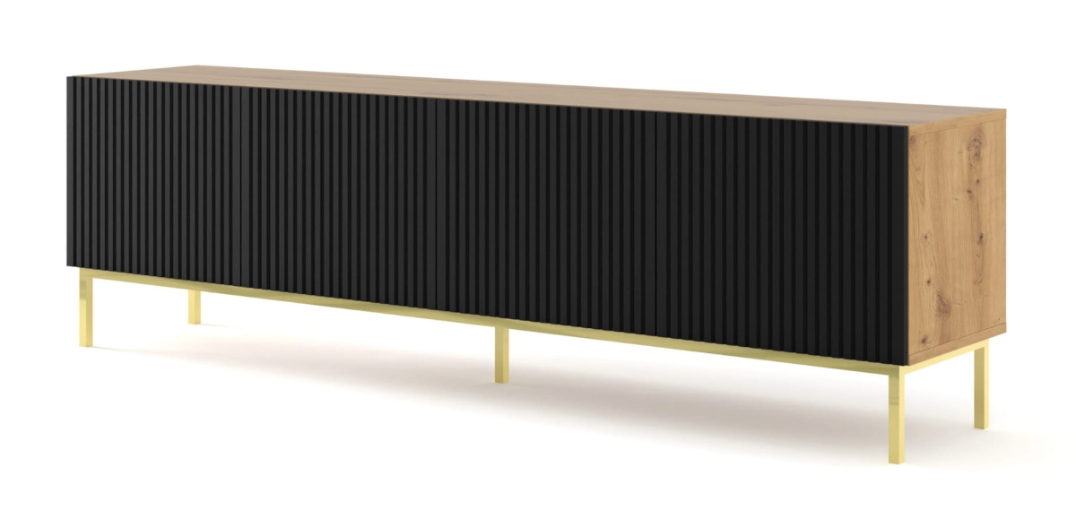 Ravenna B Szafka RTV200 4D frez MDF folia z ramą