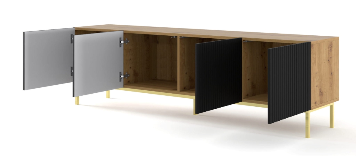 Ravenna B Szafka RTV200 4D frez MDF folia z ramą