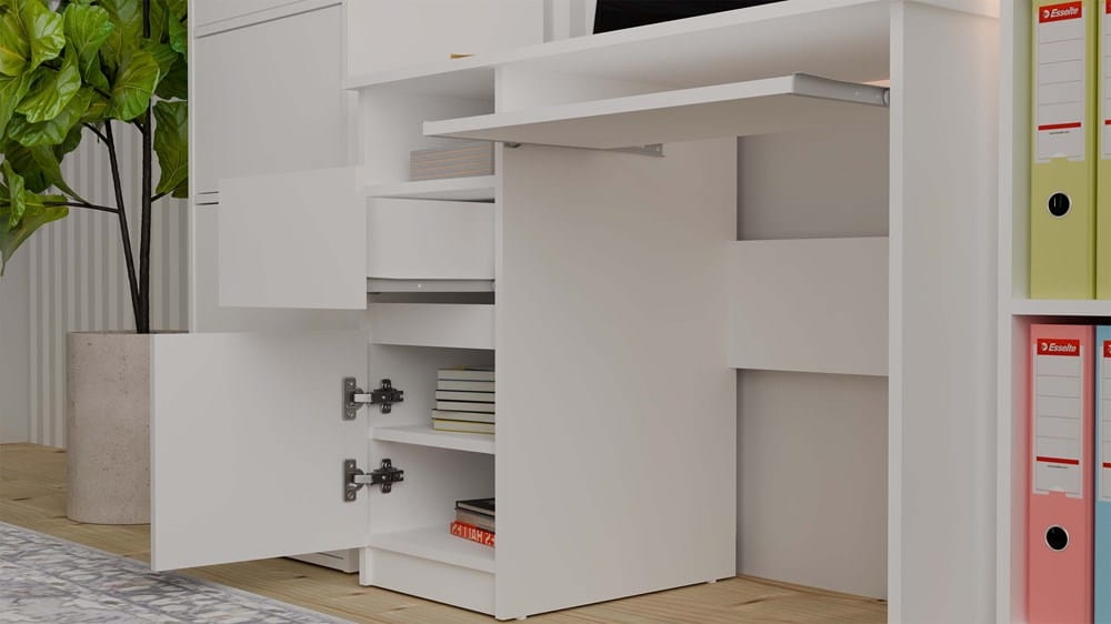 Biurko PORTO PRAWE BIAŁY