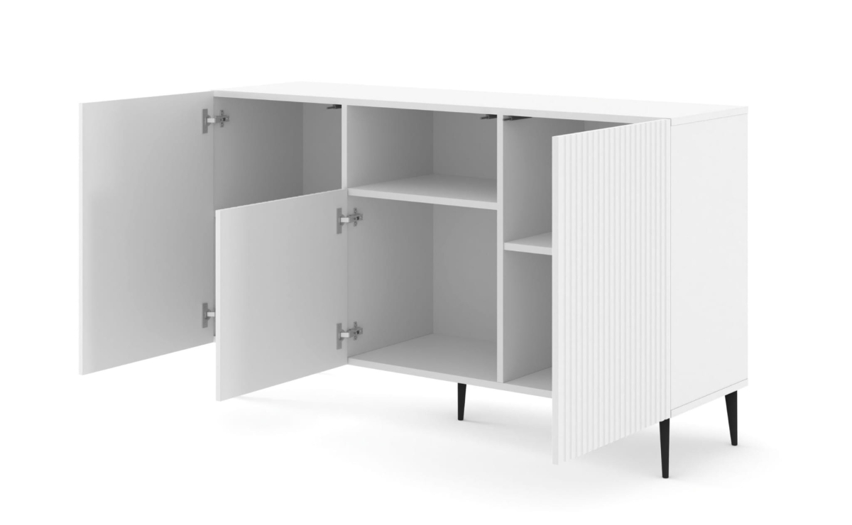 Ravenna PB Komoda 150 2D1DM biały mat, czarna szpilka