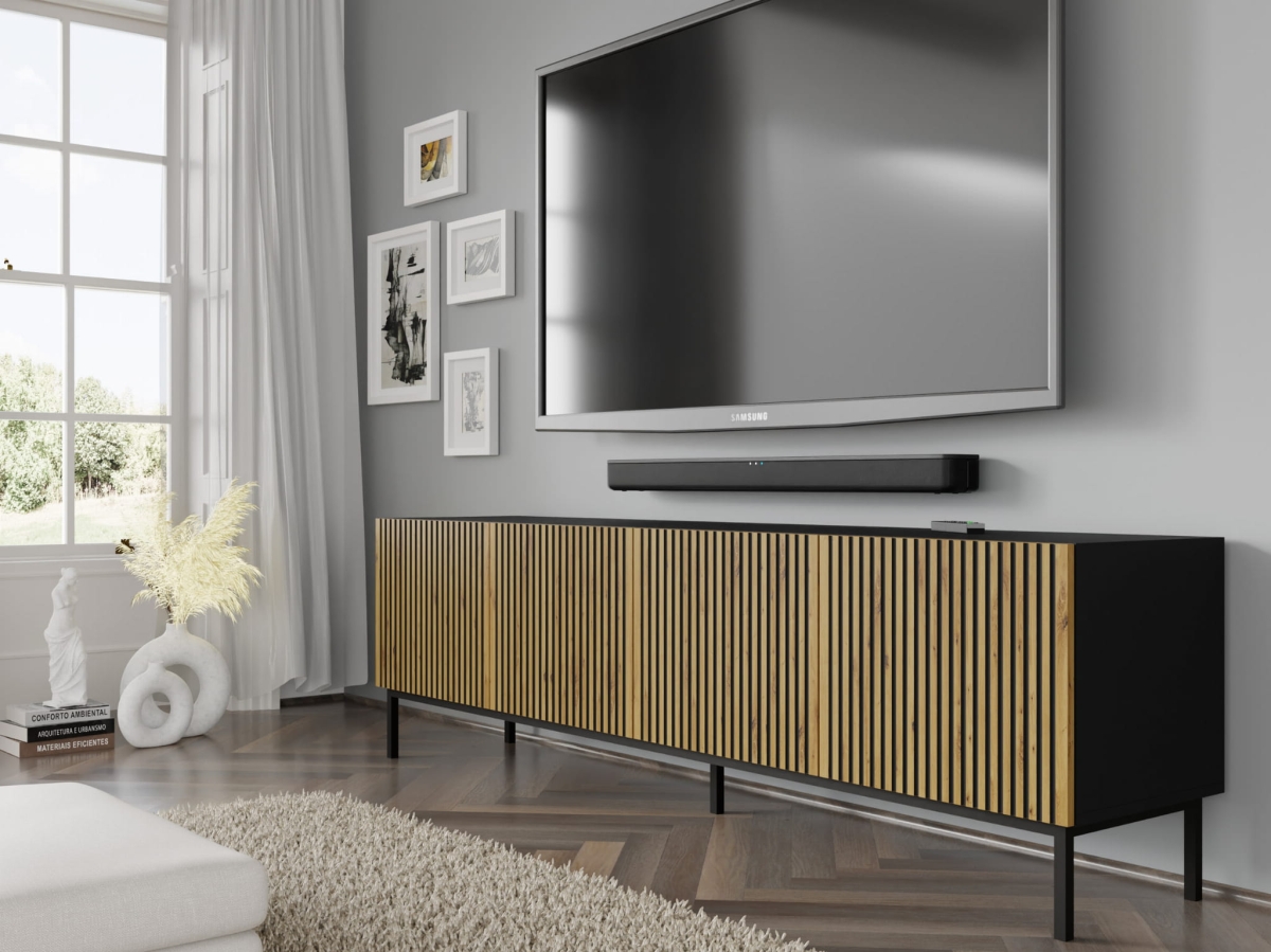 Ravenna F Szafka RTV200 4D frez MDF malowany z ramą