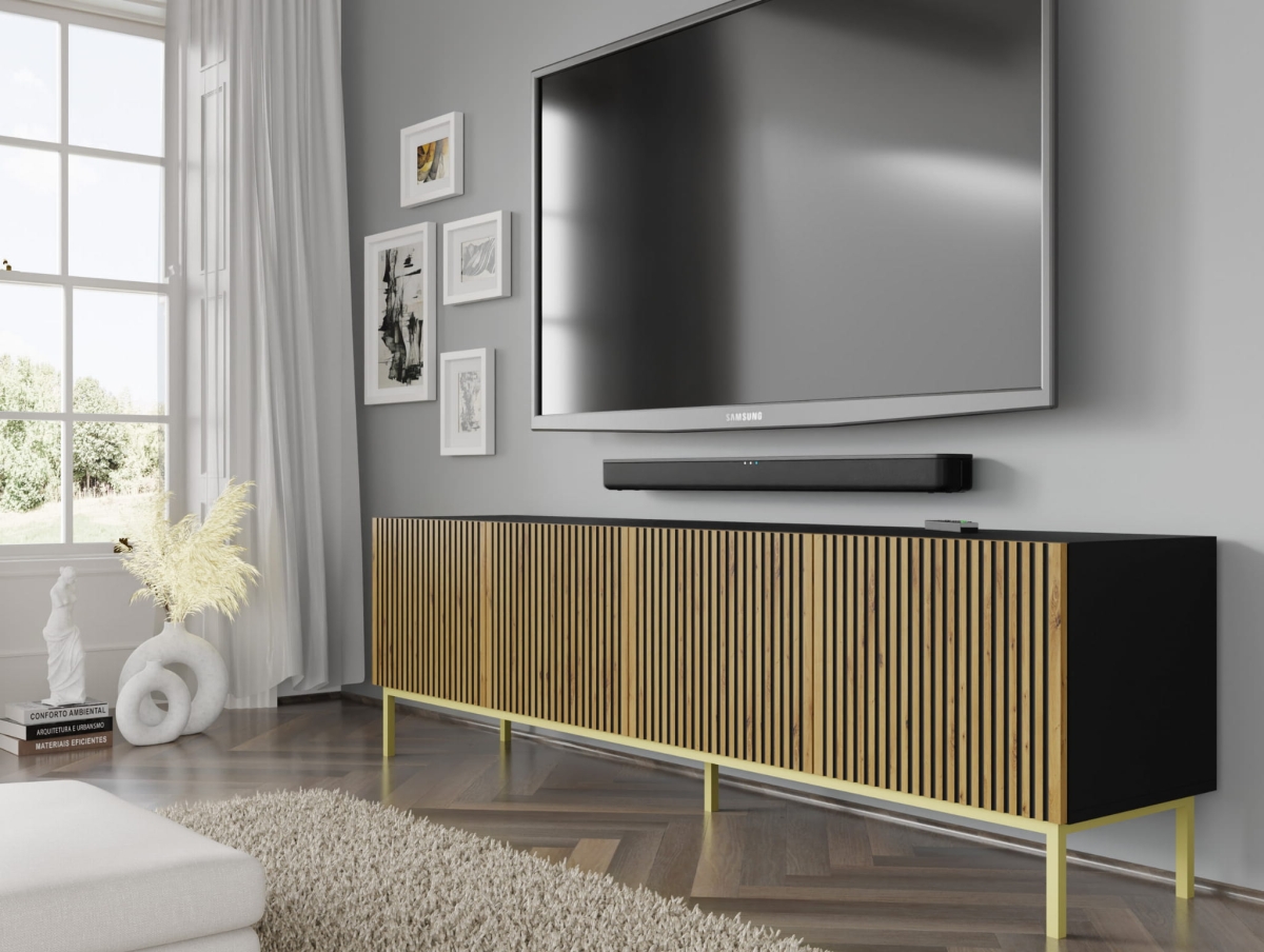 Ravenna F Szafka RTV200 4D frez MDF malowany z ramą