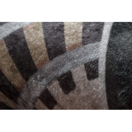 Dywan do prania JUNIOR 51986.803 Tory, lokomotywa dla dzieci, antypoślizgowy - szary 80x150 cm