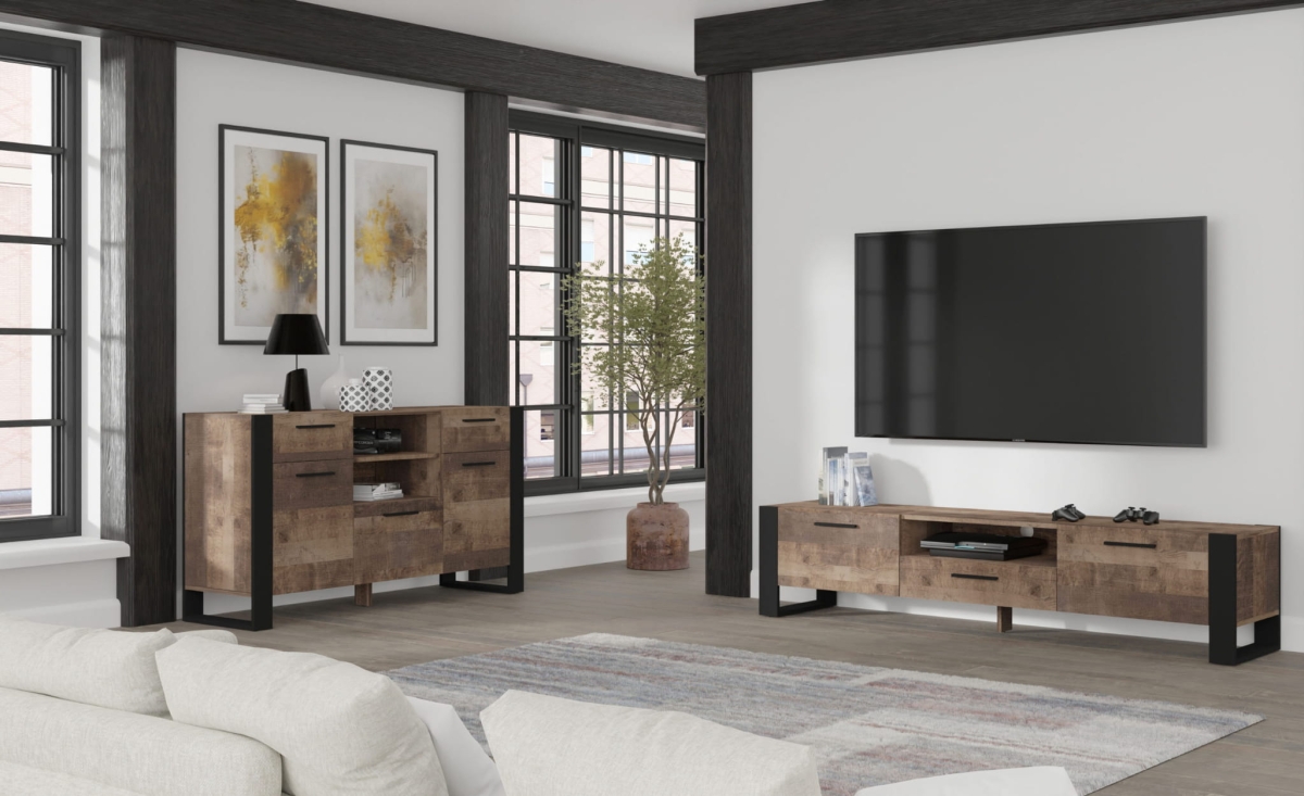 Szafka RTV Nuka 200 cm dąb grange