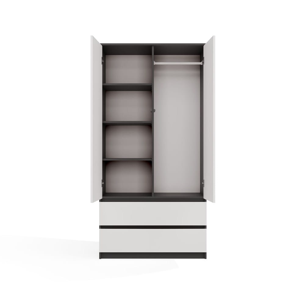 Szafa Malwa SS-90 ANTRACYT BIEL