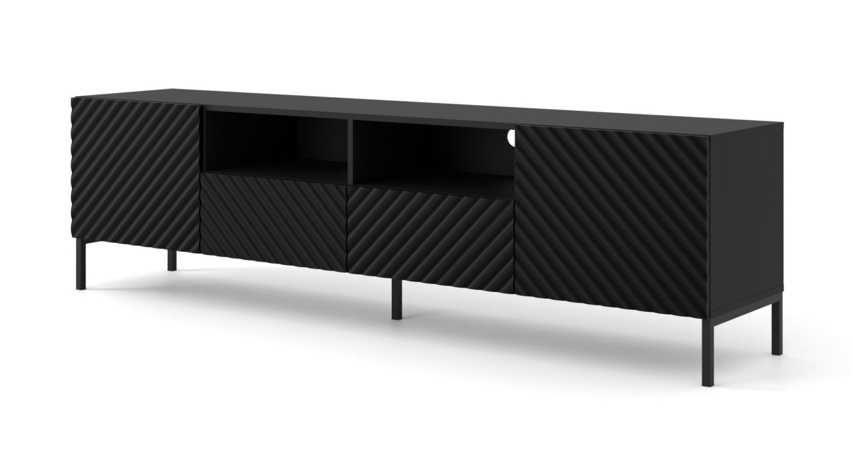 Szafka RTV Surf 200 2D2S czarny mat