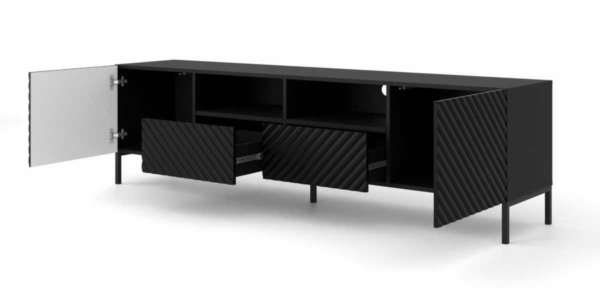 Szafka RTV Surf 200 2D2S czarny mat