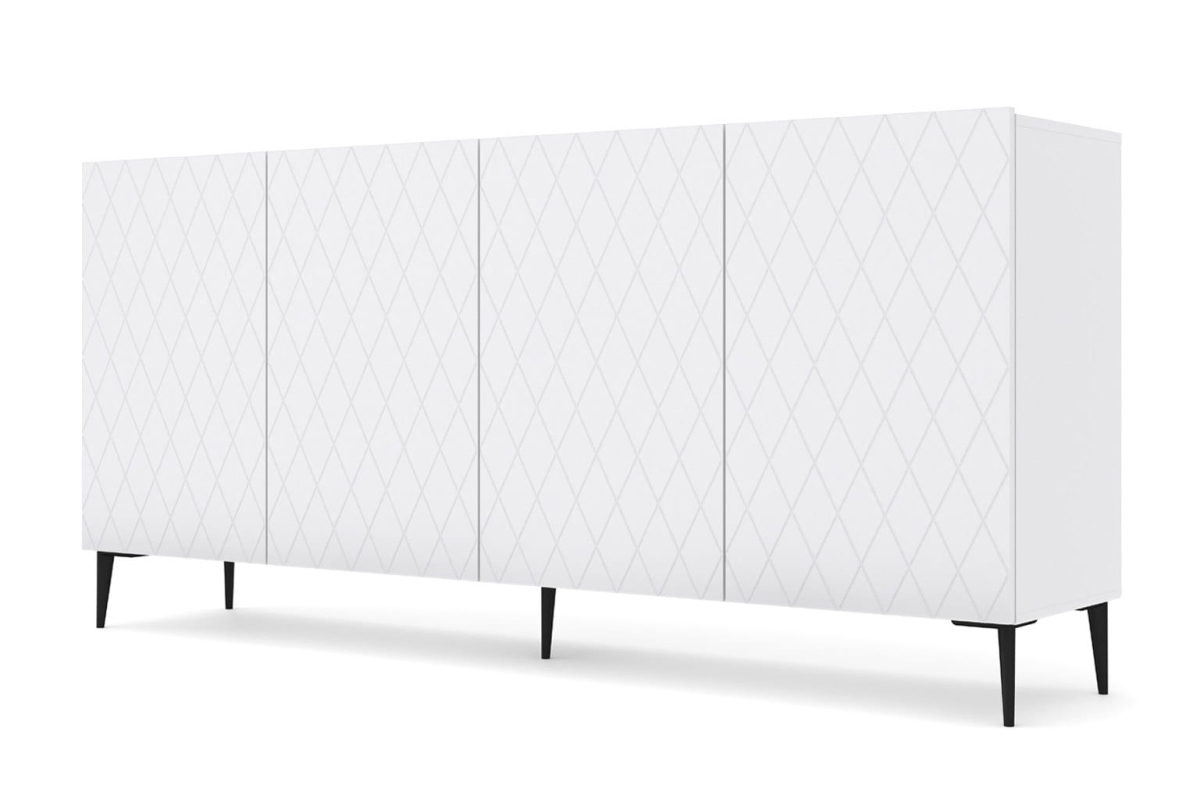 Komoda Diuna 4D 192 cm biały mat MDF szpilka