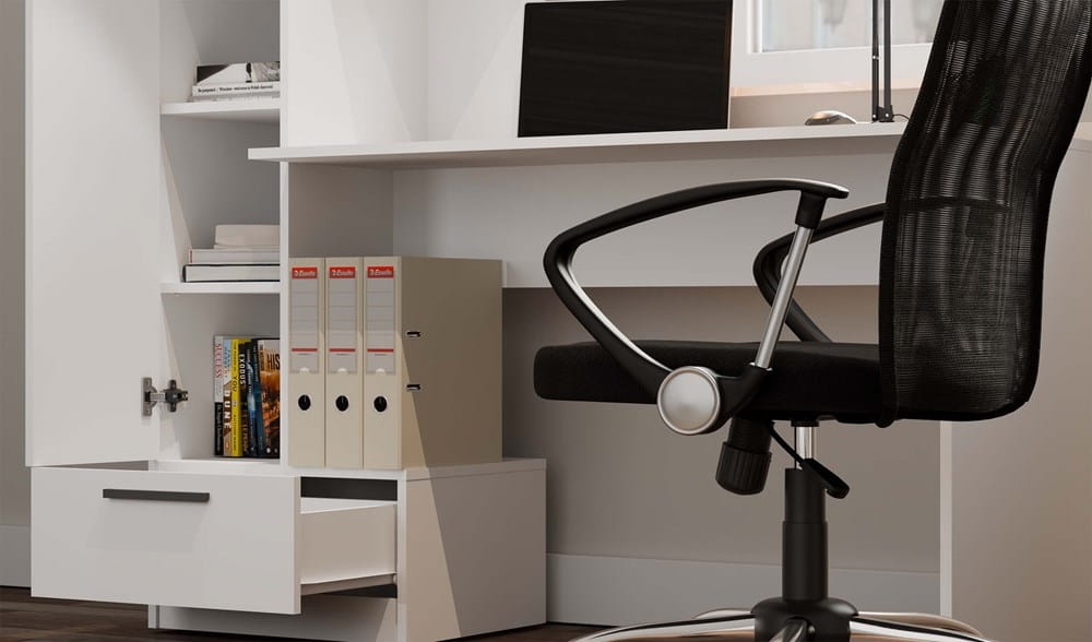 Zestaw Biurko + Regał COSMO BIAŁY