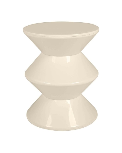 Stolik okrągły beżowy 35 cm, do salonu Turn