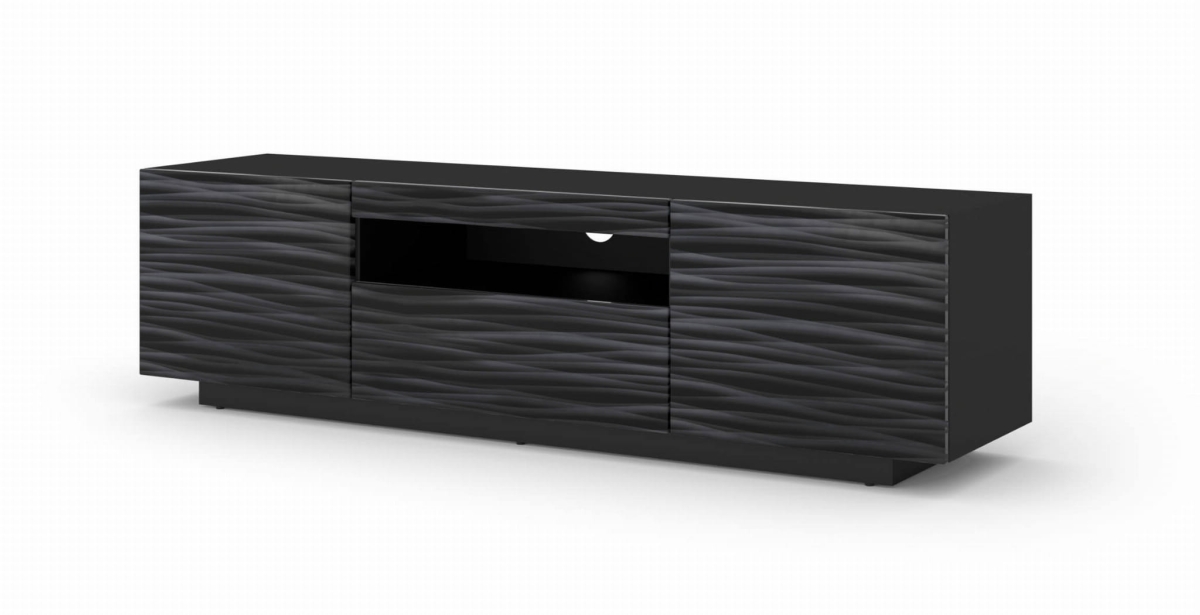 Szafka RTV Aura 150 cm uniwersalna wisząca stojąca czarna sahara