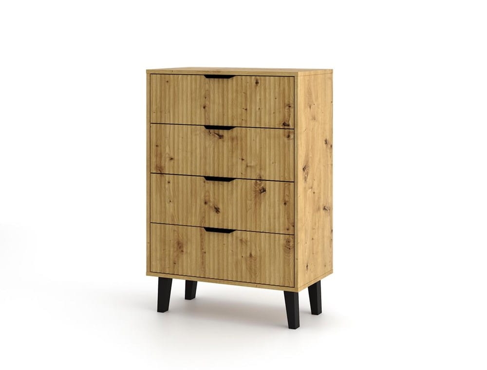 Komoda Scandi 4S SLIM DĄB ARTISAN