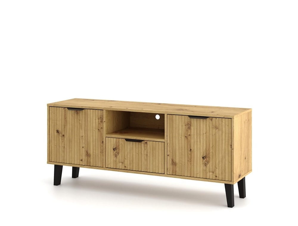 SZAFKA RTV Scandi 2D1S SLIM DĄB ARTISAN