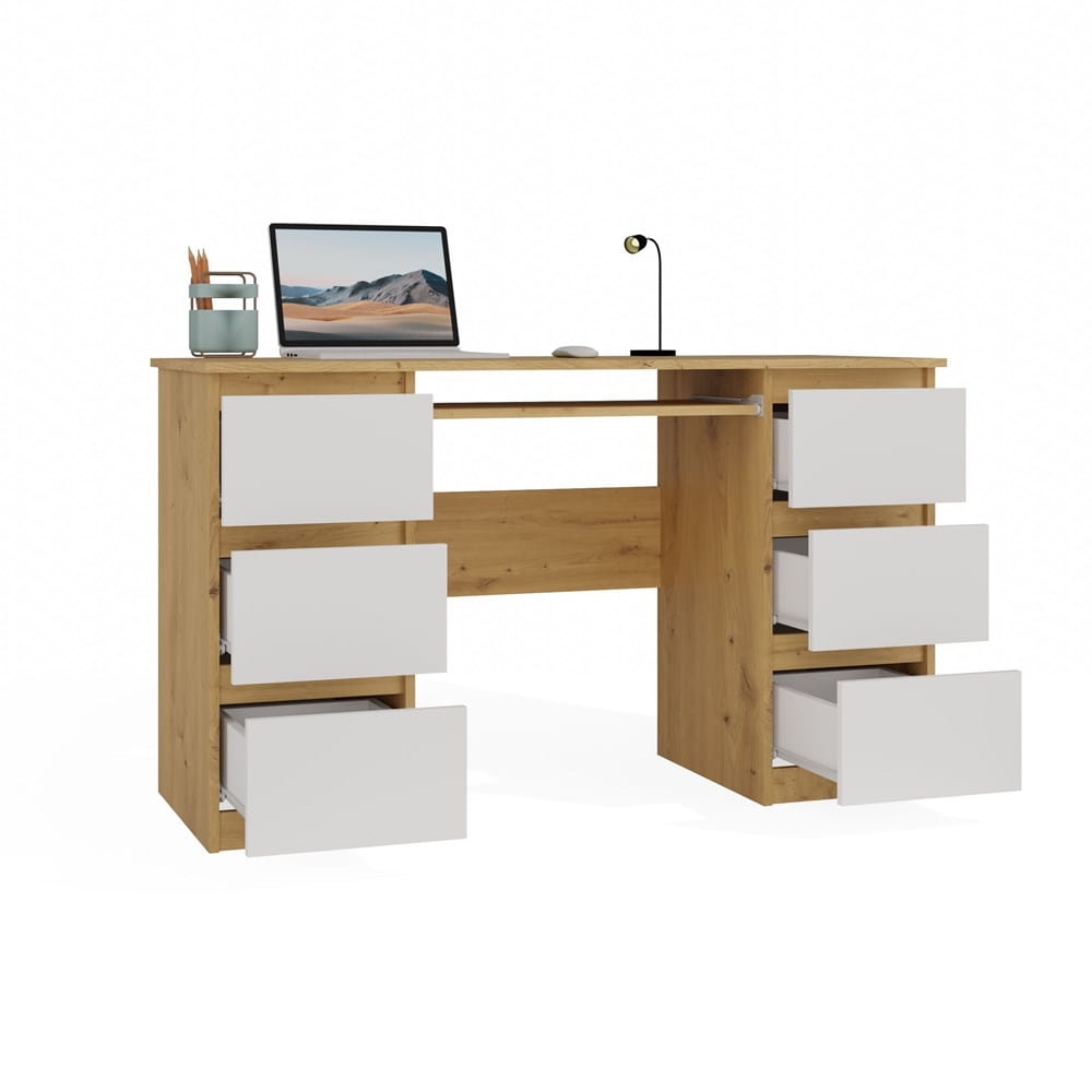 Biurko Kuba KUBA DĄB ARTISAN BIEL