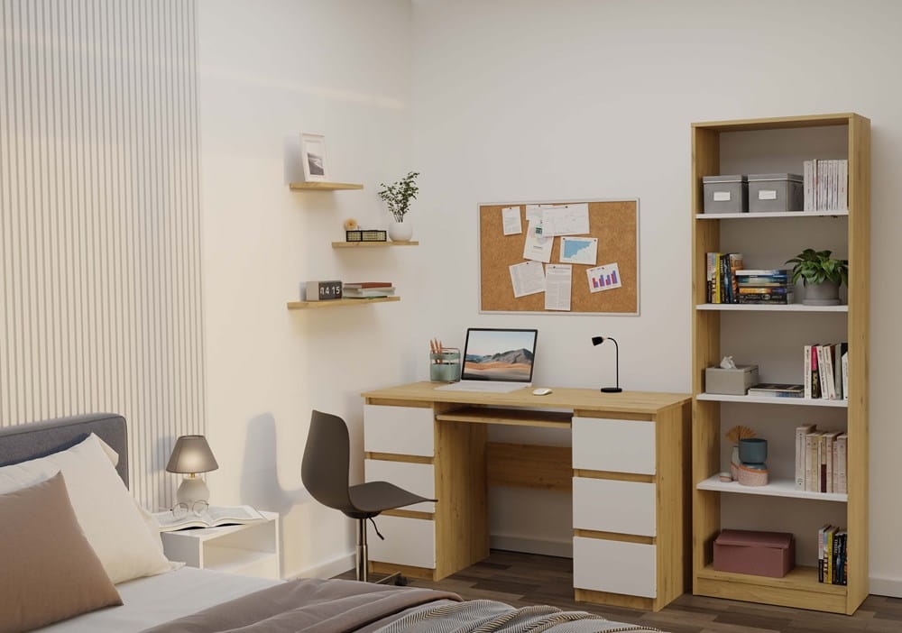 Biurko Kuba KUBA DĄB ARTISAN BIEL