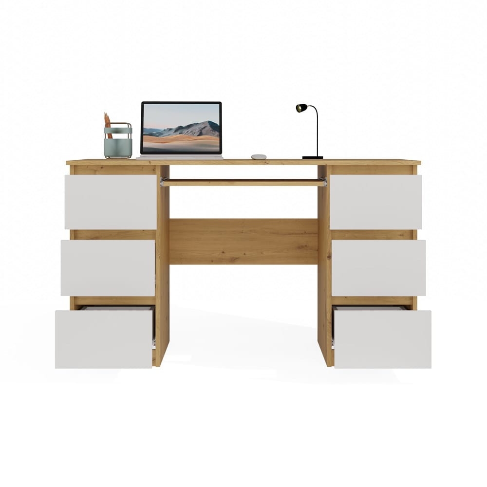 Biurko Kuba KUBA DĄB ARTISAN BIEL