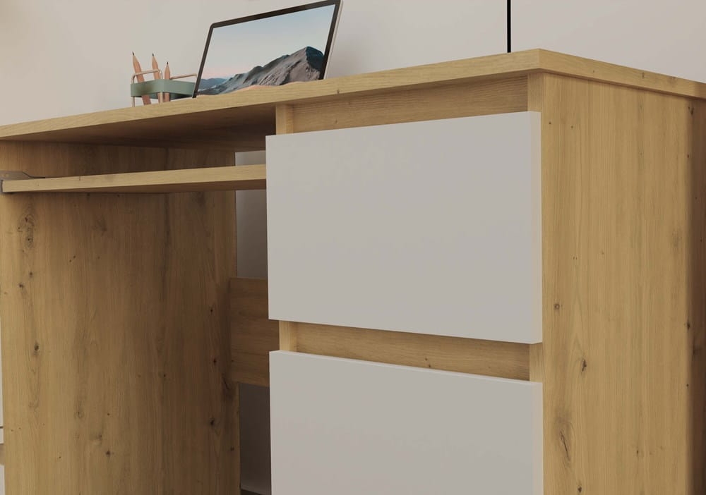 Biurko Kuba KUBA DĄB ARTISAN BIEL