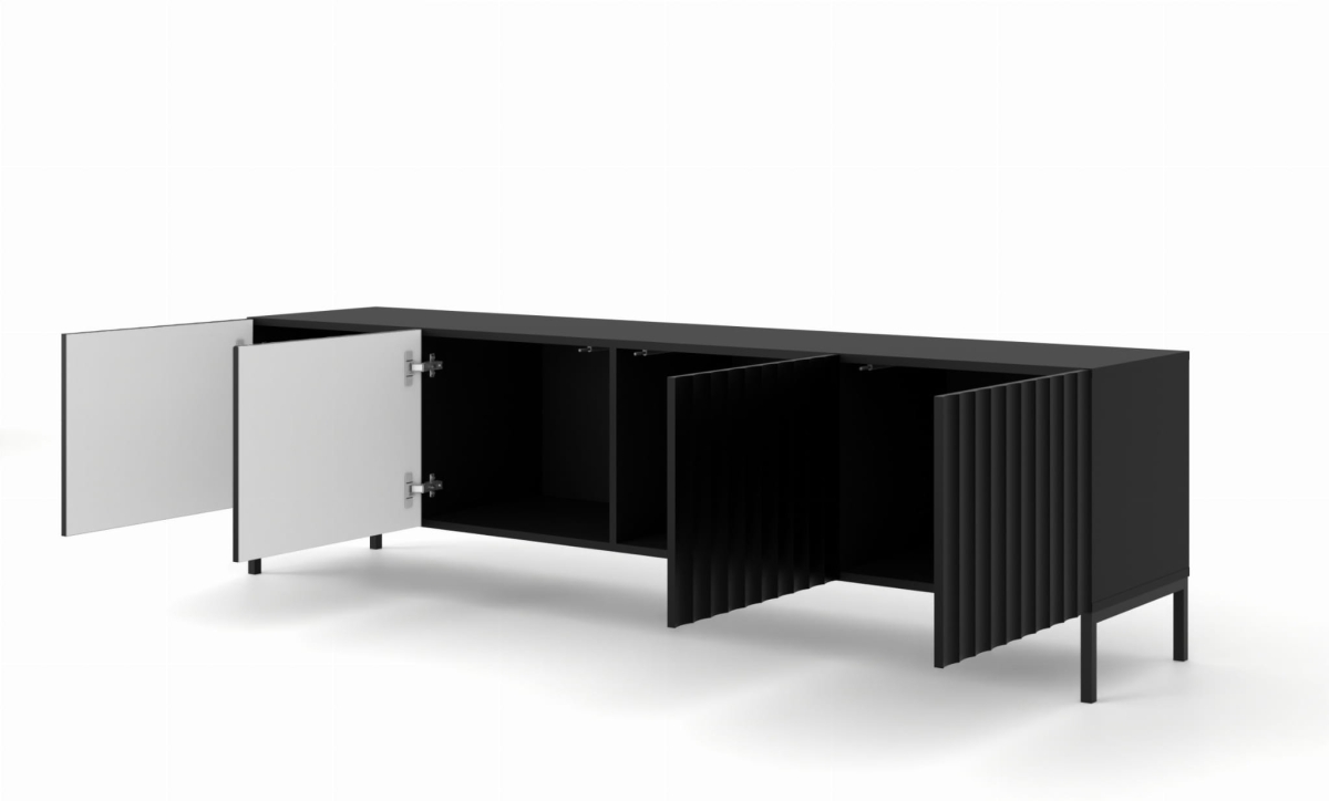Szafka RTV Wave 200 4D czarny mat