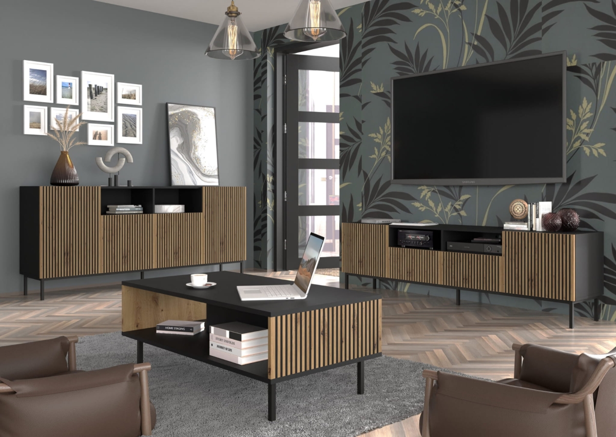 Ravenna F Stolik kawowy 90x60 frez MDF malowany z ramą