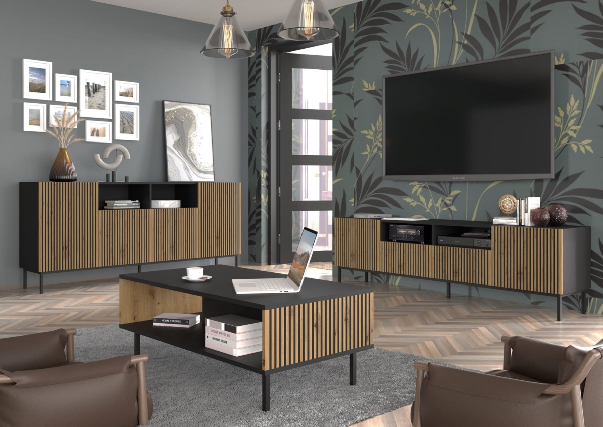 Ravenna F Stolik kawowy 90x60 frez MDF malowany z ramą