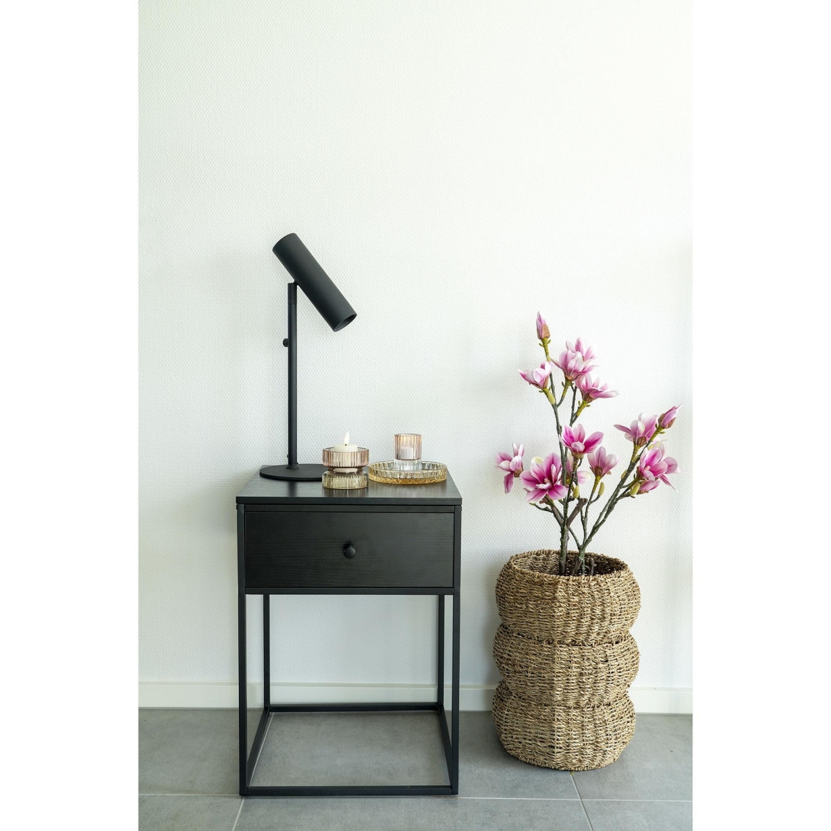 Sztuczna roślina Magnolia różowa 74cm