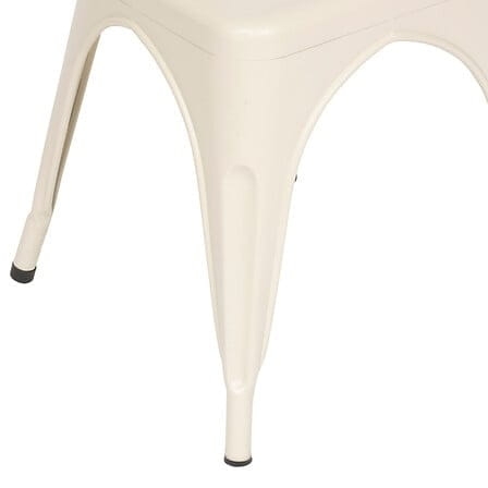 Krzesło Paris Edge metalowe kremowe