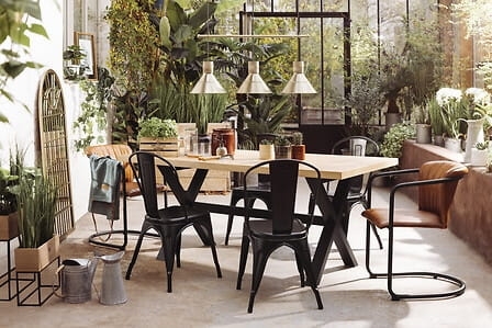 Krzesło Paris Edge metalowe czarne