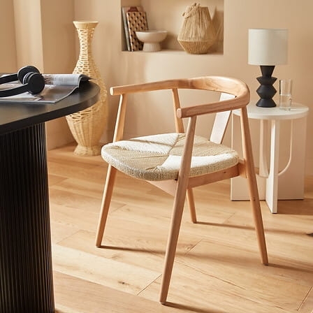 Krzesło Yamato naturalne z podłokietnikami