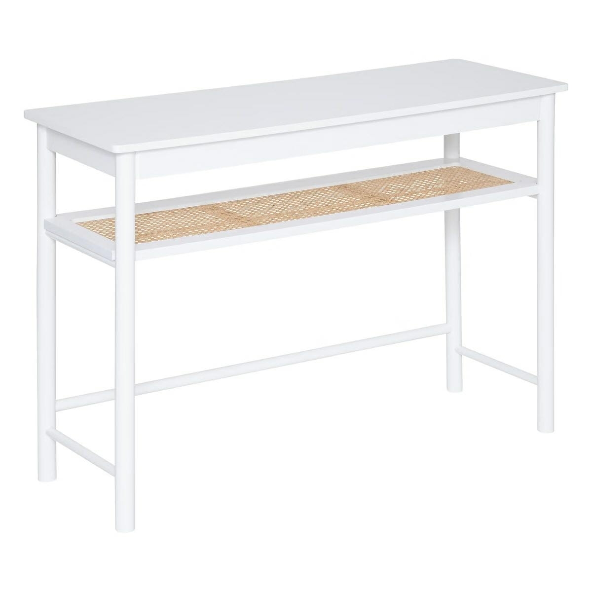 Konsola Cabras białe drewno/wiklina